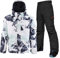 ALSOGO Herren Skianzug Winter Wasserdichte Winddichte Skifahren Outdoor Schneejacken und Hosen Snowboardjacken SF-Black M