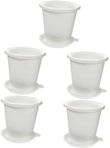 Milisten 5 Sets Garden Pot with Drainage Hole Large Planters for Home Decor for Indoor Plants