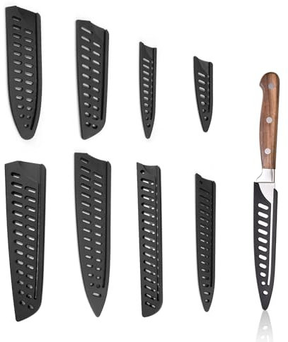 FINELYCR 8 Pezzi Copricoltelli, Vari Modelli Coltelli Guaina, Universale Coltelli Protezione, Design Cavo, Pulito e Igienico, per All'uso con Molti Tipi di Coltelli