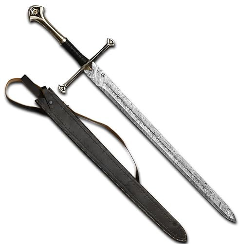 CraftTal Wikinger Schwert Lord of Ring-DER Herr DER Ringe LOTR mittelalterlich, handgefertigt, aus Damaszenerstahl, 41 Zoll, kampfbereites Schwert Mit Scheide