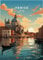 Venice - Vintage Tourism Poster - Fridge Magnet, 9 x 6 cm