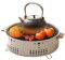 Syfunlv Barbecue rotondo, a carbonella, portatile, 31 cm, da tavolo, per esterni, barbecue, campeggio, feste, con accessori per barbecue