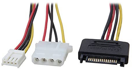 EVURU 12 Zoll SATA 15. -pin Power Male zu IDE Festplatte der Festplatte. /DVD Molex 4-Pin- & Disketten-Laufwerk SP4 4-Pin-Buchse-Kabel des weiblichen Adapters
