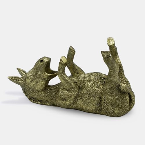 Spetebo Deko Flaschenhalter Esel in Gold - 29 x 10 cm - Goldesel Weinflaschen Halter - Tischdeko Figur durstiger Esel Weinhalter Flaschenständer Geschenkidee