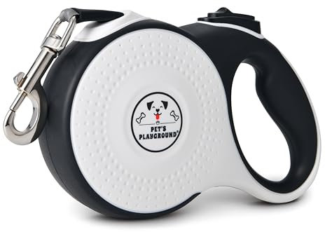 Pet's Playground Retractable Leash | Torch & Poop Bag Dispenser Included | Extendable Dog Lead - 5M Full Set, 30KG Max Weight