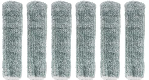 sourcing map 6Pcs Door Handle Covers, Plush Knitted Anti-Scald Door Knob Protector Door Knob Cover for Hot Doors and Cold Doors, Bright Silver Gray