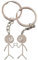 JEYORZY 2 Pcs drôle Smiley Figurine langue des signes porte-clés Stickman, porte-clés d'amour, porte-clés en forme de coeur, Doigt Stickman mignon porte cle drole, pendentif Couple cadeau porte-clés