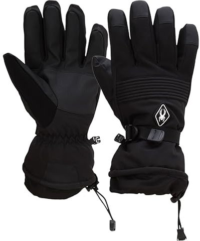 Spyder Skihandschuhe Herren - Super Weiche Mountain Ski Isolierte Handschuhe für Männer - Herren Winterhandschuhe & Handwärmer (M-XL), Größe XL, Schwarz
