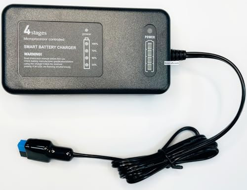 14.6 Volt 5 Amp Battery Charger for Motocaddy Golf Trolley 12.8v Lithium (LiFePo4) Batteries with Torberry/Anderson Blue/Black Connector