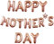 Luftballons Happy Mothers Day, Folie, Roségold, aufgeblasene Heliumballons, zum Muttertag