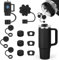 Janpso Juego de accesorios para vasos Stanley, incluye 9 tapones de silicona a prueba de fugas, 2 tapas con pajita para vasos Stanley Cup de 1,2 L y 850 ml, vasos no incluidos