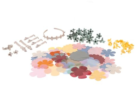 Smoby – Crea Schmuck-Nachfüllset – Ersatzteil-Set für Blumenschmuck mit Stoffblüten & Accessoires – DIY Bastelzubehör für Kinder ab 3 Jahren