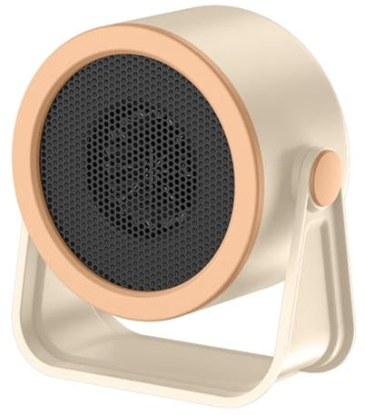 Eorleya Chauffage Portable Soufflant d'air Chaud de Bureau Portable Chauffage D'Appoint pour Espaces Restreints pour Le Bureau la Chambre à Coucher Chauffage Ventilateur avec Prise EU-A