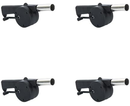 Qsvbeeqj Outdoor Cooking Portable Manual Air Blower BBQ Fan Hand Crank Grill Picnic Accessories Bbq Fan