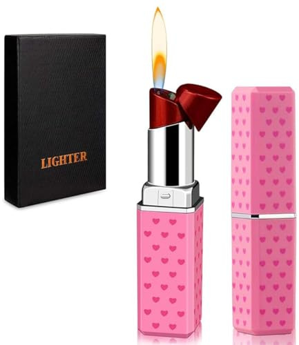 Feuerzeug, Nachfüllbarer Brennstoff, Einstellbare Flammengröße, Geschenke für Damen, Outdoor, Camping (Feuerzeug ohne Brennstoff)
