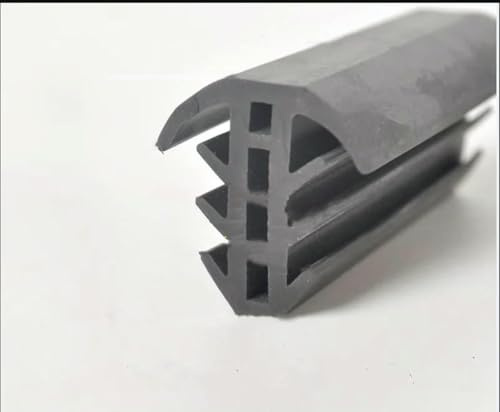 Gummi-Abdeckleiste T-Profil für Kabelkanäle in Solar-Photovoltaik-Metallrohren, Dichtungen für monokristalline Solarmodule, 40 x 30 mm, Schwarz-Schwarz-T-1M