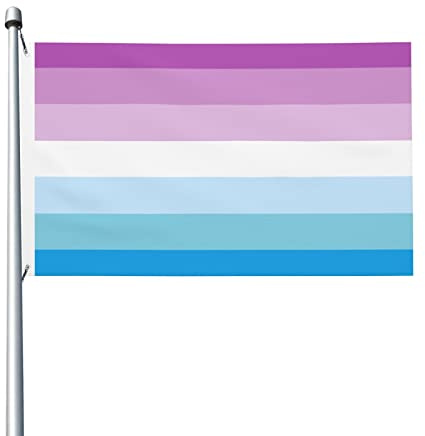 Urlaubsbanner Bigender Männlicher Androgynstolz Willkommensflaggen Doppelnaht Lichtbeständig Flagge Für Party Draußen Haus 90X150Cm