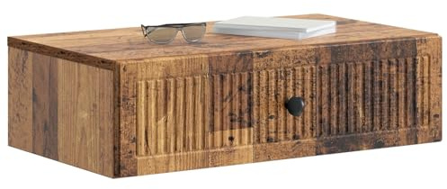 vidaXL Wandmontierter Beistelltisch Altholz 59 x 34,5 x 17 cm