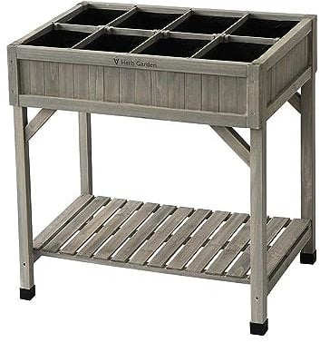 VegTrug 8 Pocket herb Planter Grey