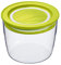 Rotho Cristallo runde Vorratsdose 0,4l mit Deckel und Dichtung, Kunststoff (SAN) BPA-frei, transparent/grün, 0,4l (11,0 x 11,0 x 7,8 cm)