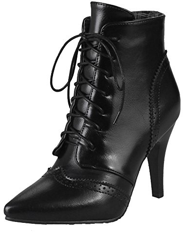 Onewus Women Ankle Booties with Pointed Toe and Thin Heel