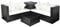 vidaXL Gartenmöbel 4-TLG. mit Auflagen Sitzgruppe Sitzgarnitur Lounge Sofa Gartensofa Gartenset Sofagarnitur Rattanmöbel Poly Rattan Schwarz