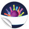24 Aufkleber Bowling neon für Geschenkverpackung/Sticker für Verpackung von Gastgeschenk Mitgebsel/Kindergeburtstag/Party-Deko