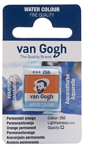Van Gogh Aquarellfarbe, halbes Näpfchen, Permanentorange 266