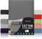 Dreamzie - Spannbettlaken 90x190/200cm - Baumwolle Oeko Tex Zertifiziert - Anthrazitgrau - 100% Jersey Spannbetttuch 90x190/200