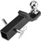 Trailer Hitch Towing Ball Mounts, Heavy Duty 6000lbs Trailer Ball Coupling Tow Hitch Receiver for Caravan Truck Yacht, 2Inch/50mm Adjust Solid Steel Trailer Ball Mount Tongue Hitch Receiver