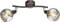 Trango 2-flg. 1010-25SD Deckenleuchte Schwarz-Optik schwenkbar *WOW* inkl. 2x 3-Stufen dimmbar LED-Leuchtmittel 3000K warmweiß Deckenlampe mit Design rauchigen Glasschirmen Wohnzimmer Deckenstrahler