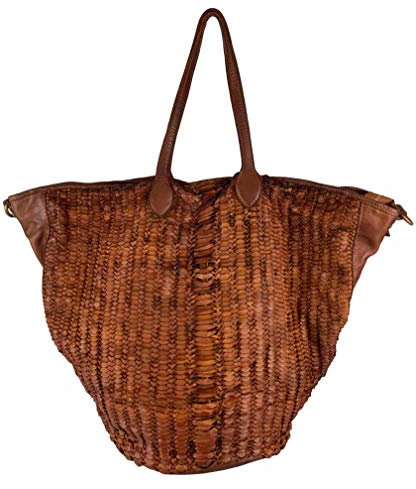 BZNA Bag Patti cognac Italy Designer Damen Handtasche Schultertasche Tasche Leder Shopper Neu
