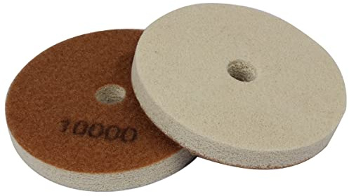 Diamantschwamm, Faser-Polierpad, Körnung 10000, 12,7 cm, zum Polieren von Fliesen, Stein, Marmor, Beton, Keramik, Glas, 2 Stück