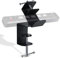 CLOOLC Desk Clamp Power Strip - 6 AC Outlets, Black Metal & Rubber, Fits 1.96 to 2.55 Width, Adjustable, Space Saving, Mountable