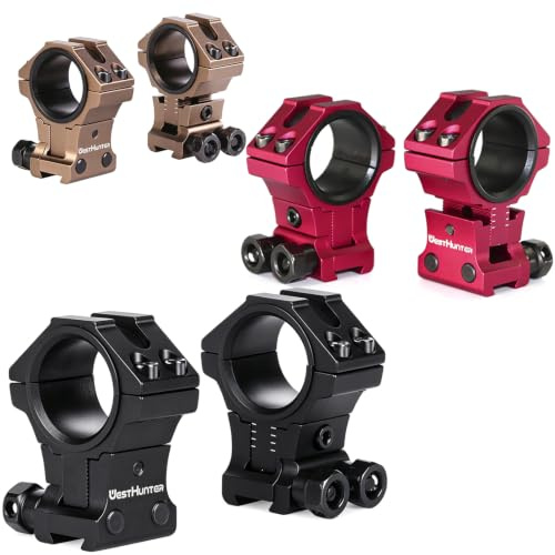 WestHunter Verstellbare Montageringe für 11 mm Prismenschiene, 1 & 30mm | Rückstoßfreier Zielfernrohr-Ausrichtungsschutz