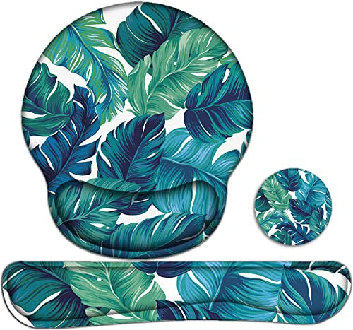 Tastatur-Handgelenkauflage und Mauspad mit Handgelenkstütze, ergonomische Armauflage Handauflage Mauspads Memory Foam Mauspad für Gaming und Büro, Schmerzlinderung Mauspad und Handgelenkstützen-Set