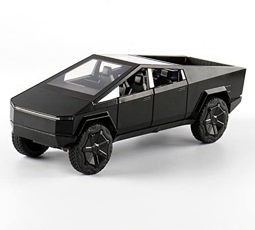 ARCADORA Modellauto im Maßstab 1:24, Druckguss, Spielzeugsammlung für Tesla Cybertruck Pickup, Kindergeschenk, mit Sound und Licht
