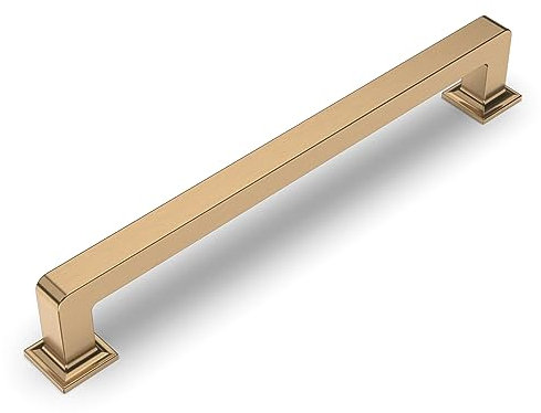 Amerdeco 6 Stück Übergewicht Möbelgriffe Champagner Gold küchengriffe 160mm Lochabstand Zinklegierung Schrankgriffe griffe für küchenschränkeTürgriffe Schubladengriffe UK0019…