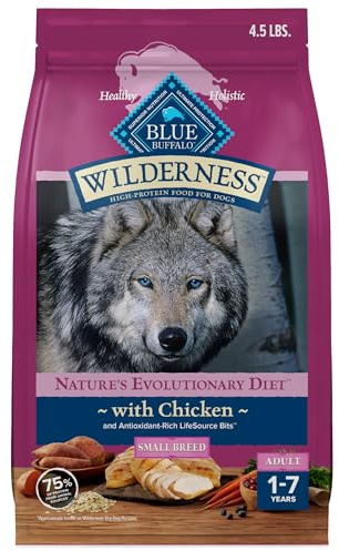 Blue Buffalo Wilderness Adult Small Breed Dry Dog Food Real Chicken with Natural Ingredients