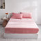 Damier Winter Spannbettlaken 200x200cm Rosa Flauschige Warme Samt Bettlaken Teddy Plüsch Spannbetttuch Geeignet für 30cm Matratze