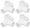 Raccordi per Tubi in PVC a 4 Vie da 10 Pezzi Raccordi per Tubi da 25 Mm Raccordi per Tubi per il Collegamento di Mobili (Bianco)