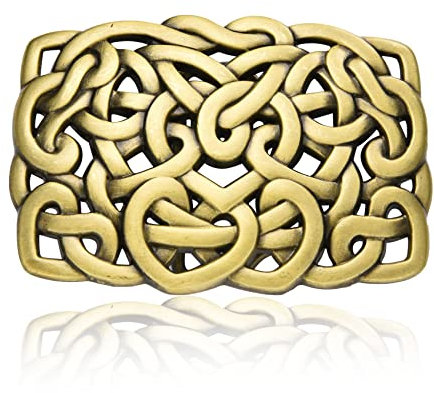 BBOTEN Keltic Knot Western Gürtelschnallen, keltische Gürtelschnalle Herz Gürtelschnallen für Frauen Mädchen kleine Größe, Gold, Small