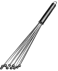 LOVIVER Fouet À Billes En Acier Inoxydable Mélangeur de Cuisine Multifonctionnel Portable Fil Inoxydable Whisker Gadgets de Cuisine Batteur À Oeufs Mélangeur, Style un