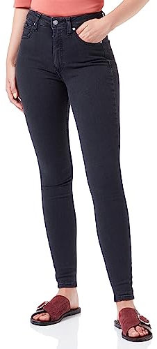 Calvin Klein Damen Jeans Hose Skinny High Waist, Schwarz (Denim Black), 30W/34L