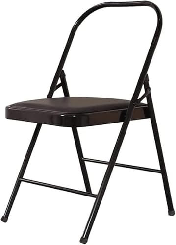 LILIKY Gepolsterter Klappstuhl Ergonomischer PU-Leder Gepolsterter Yoga-Stuhl for Zuhause Kommerziellen Indoor-Event-Stuhl, 330 Lbs Wohnzimmer, Garten, Außenbereich