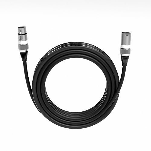 Wrugste Câble XLR symétrique de qualité supérieure - 7,5 m - 1 pièce - Fiche XLR 3 broches vers prise femelle - Câble de microphone DMX pour enregistrement en studio et production en direct