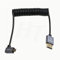 HangTon Micro HDMI 4K 8K 60Hz Câble spiralé HDMI à angle droit pour Sony A7III A7RIV Canon R5 R6 GH4 S5 Z50 Caméra ATOMOS Ninja V Portkeys Moniteur Type A D HDMI 2.1