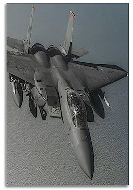 YBHF Fighter Poster für Douglas F-15 Eagle Fighter Poster Wandkunstdruck Retro Ästhetische Raumdekoration Malerei Leinwand Poster für Zuhause und Büro Dekorationen 40 x 60 cm ohne Rahmen