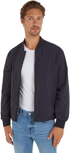 Tommy Hilfiger Herren Bomberjacke Portland Übergangsjacke, Blau (Desert Sky), XL