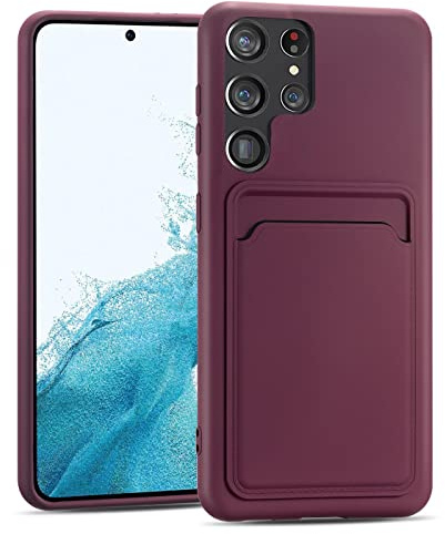CoolGadget Handyhülle mit Kartenfach für Samsung Galaxy S23 Ultra Lila